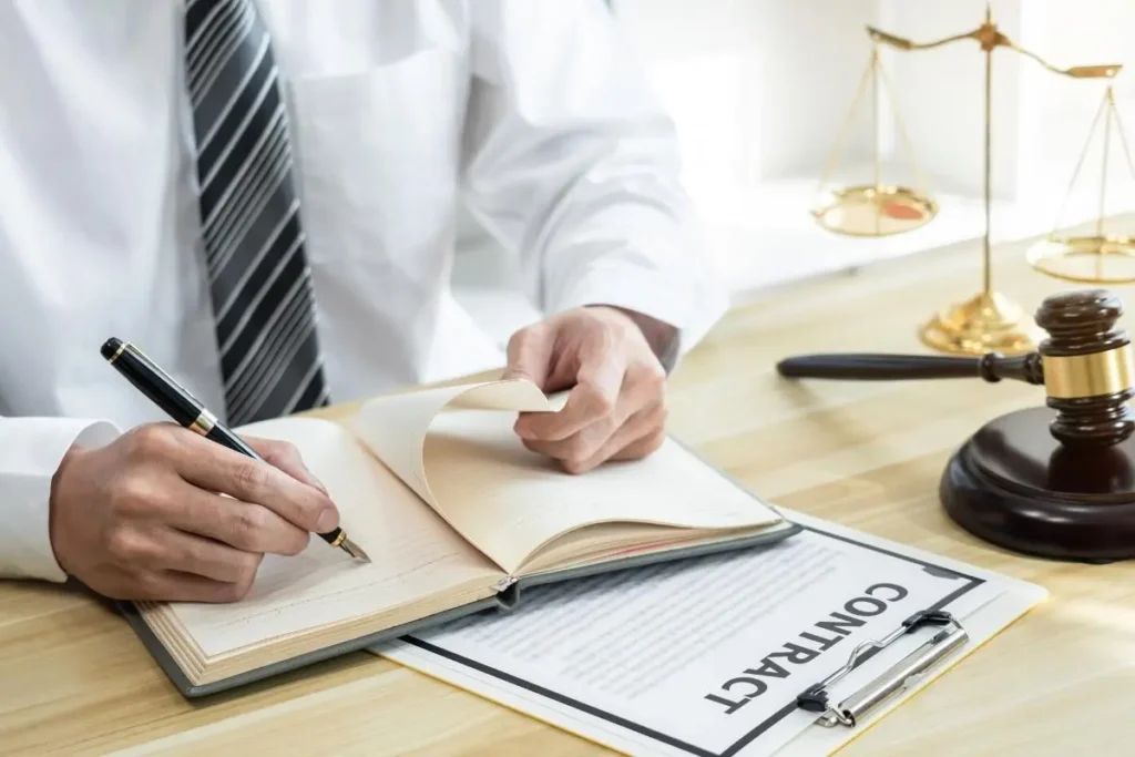 an civil litigation attorney writing a contact